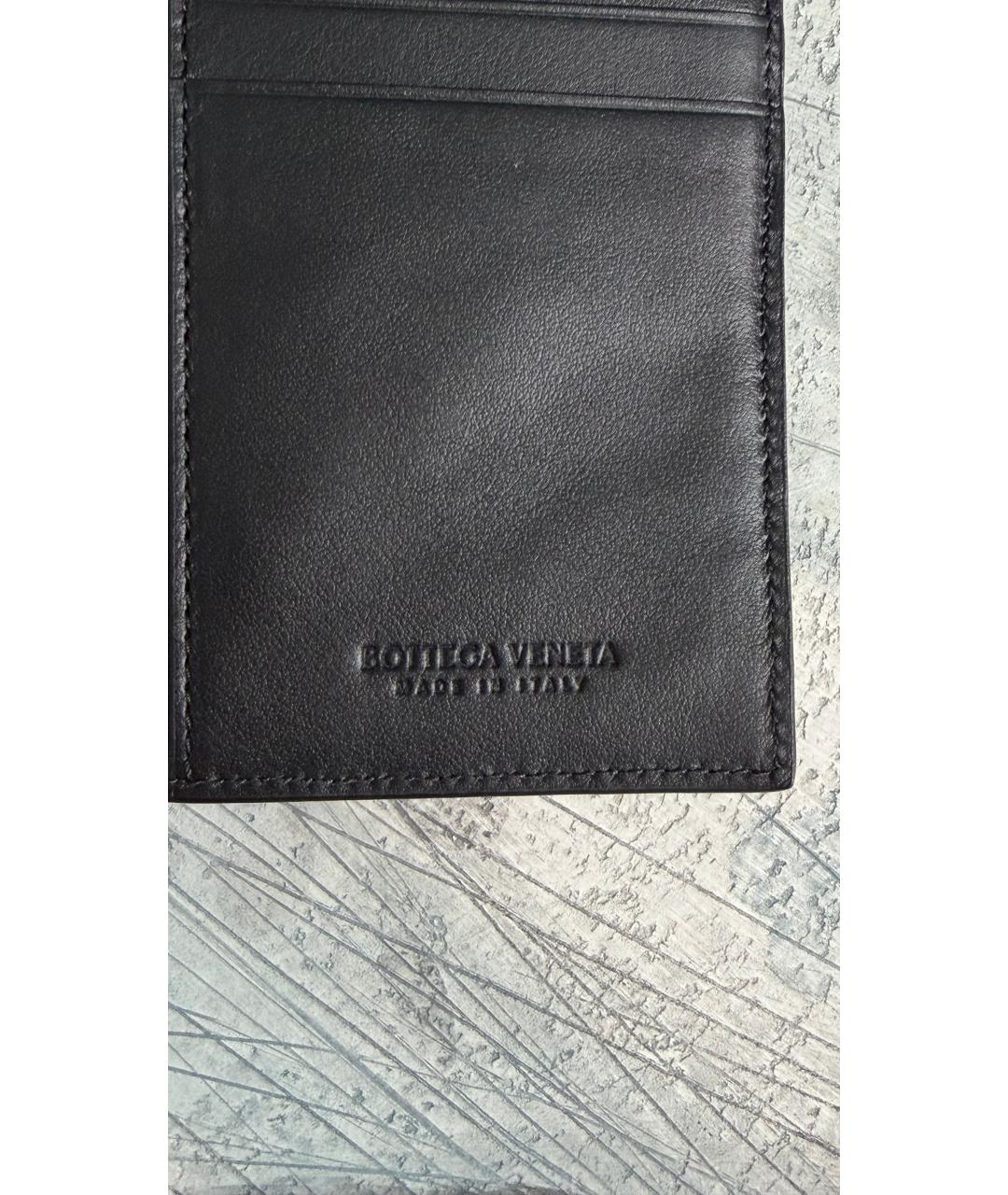BOTTEGA VENETA Черный кожаный кошелек, фото 7