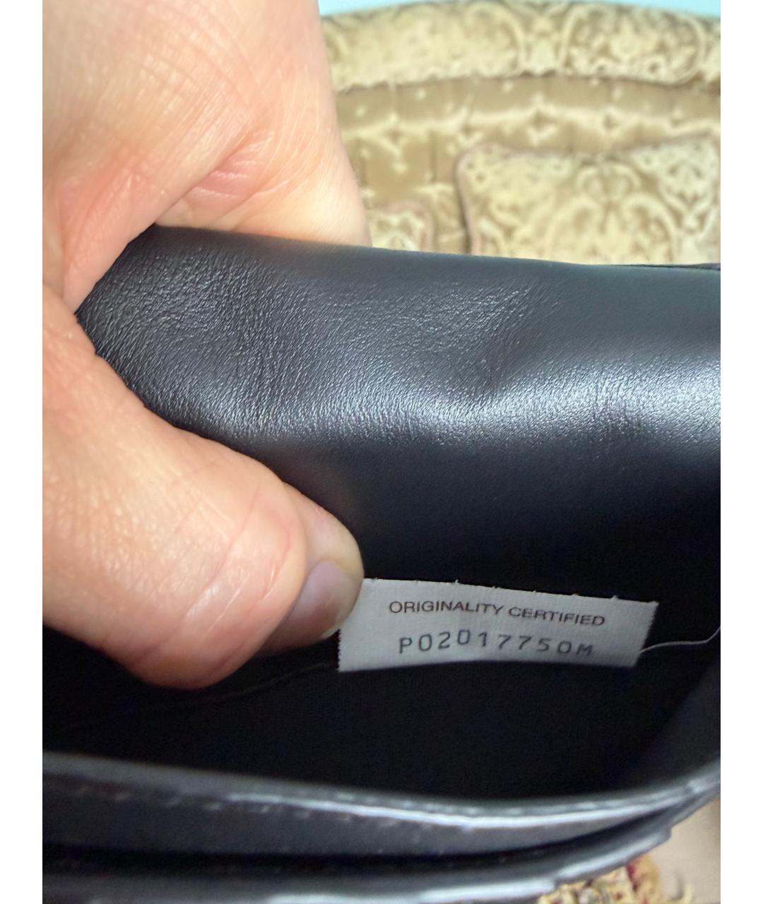 BOTTEGA VENETA Черный кожаный кошелек, фото 4