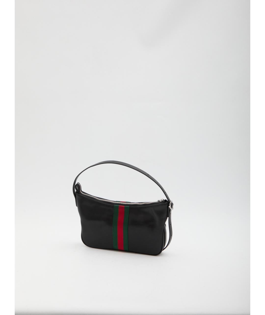 GUCCI Черная кожаная сумка на плечо, фото 2
