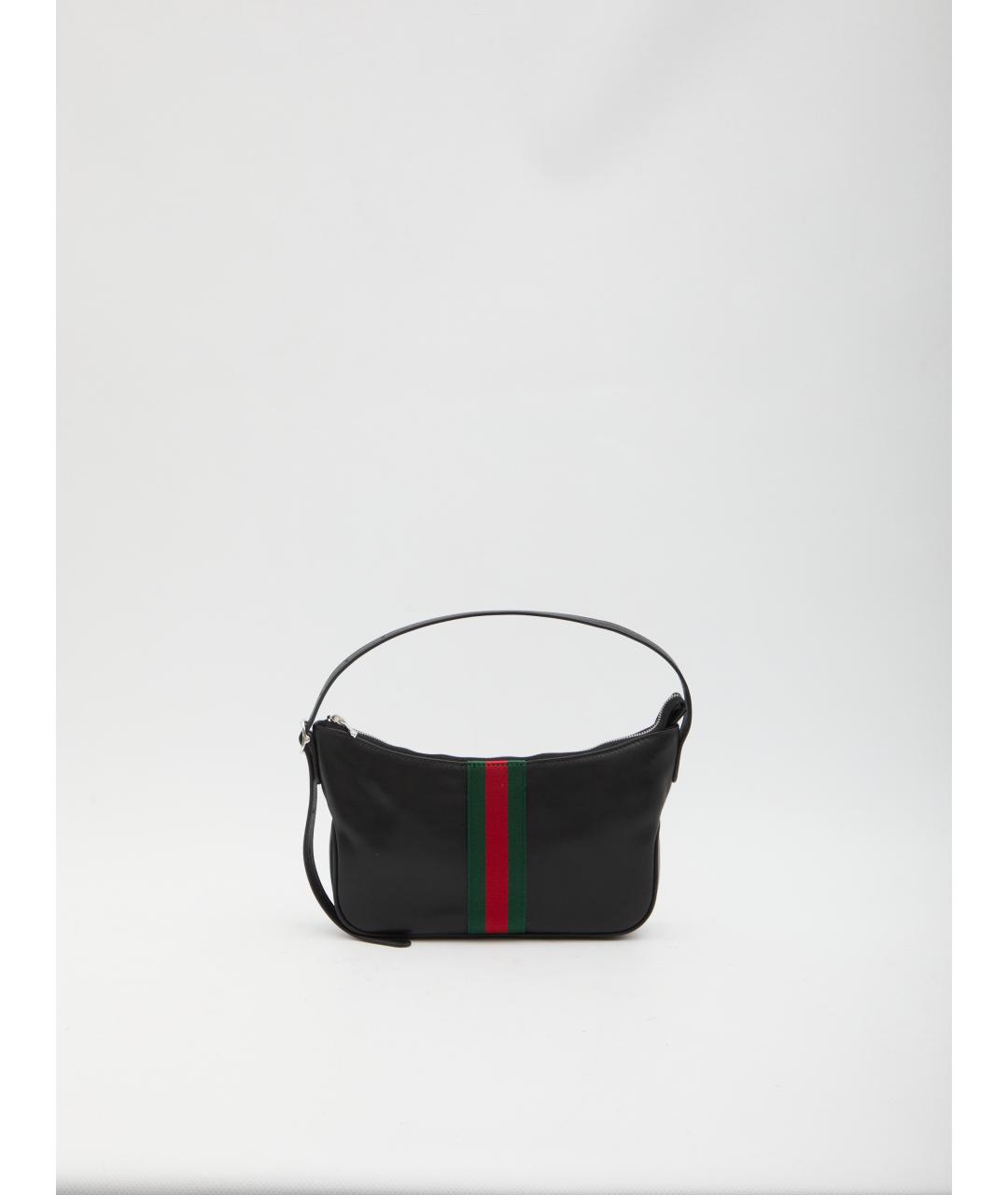 GUCCI Черная кожаная сумка на плечо, фото 5