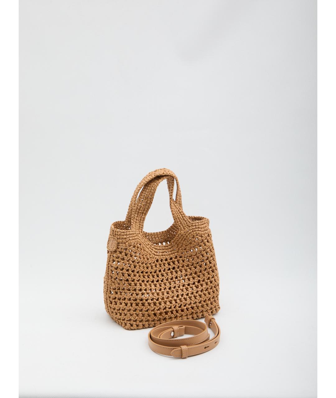 TOD'S Бежевая пелетеная сумка тоут, фото 3