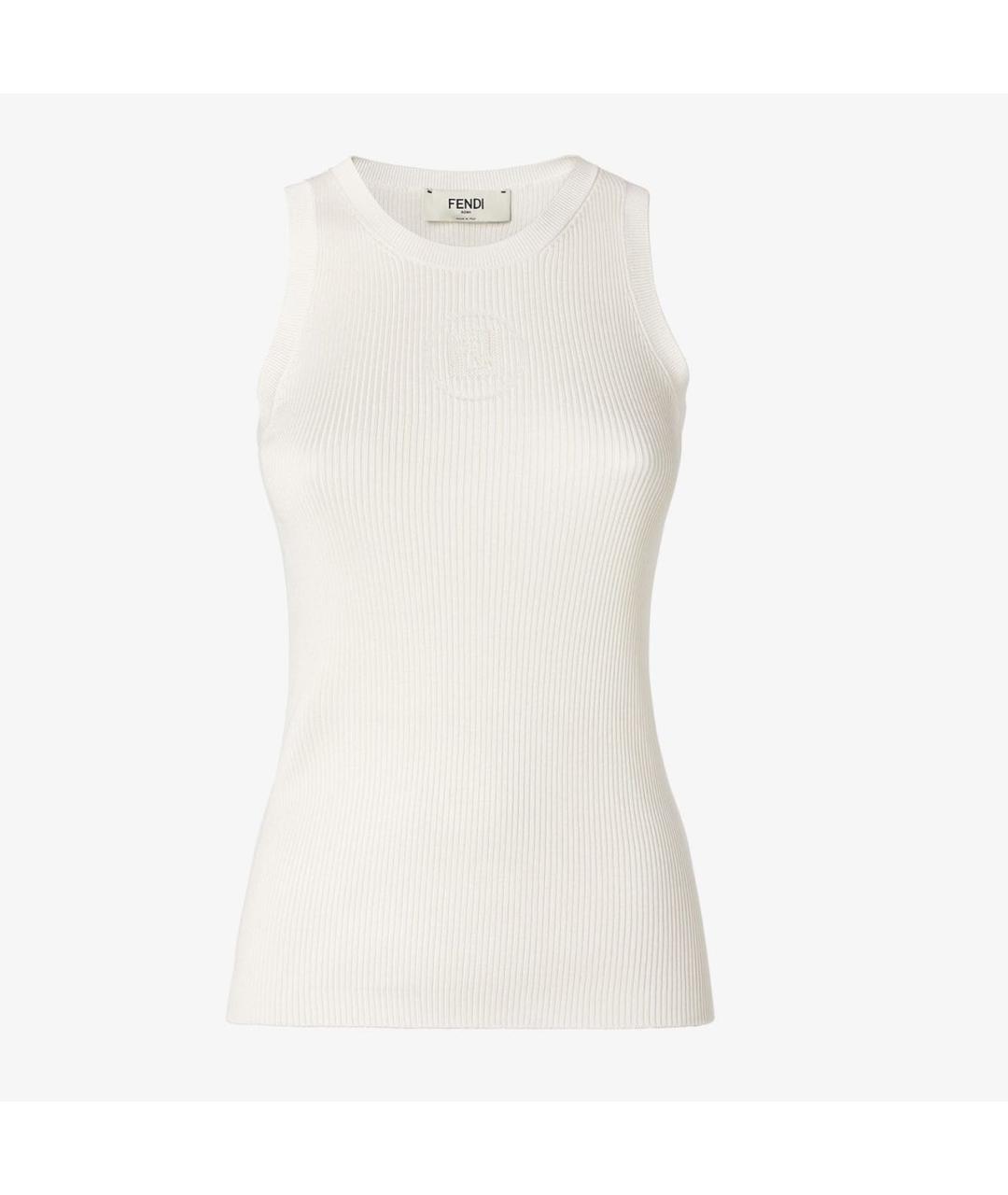 FENDI Белая майка, фото 6