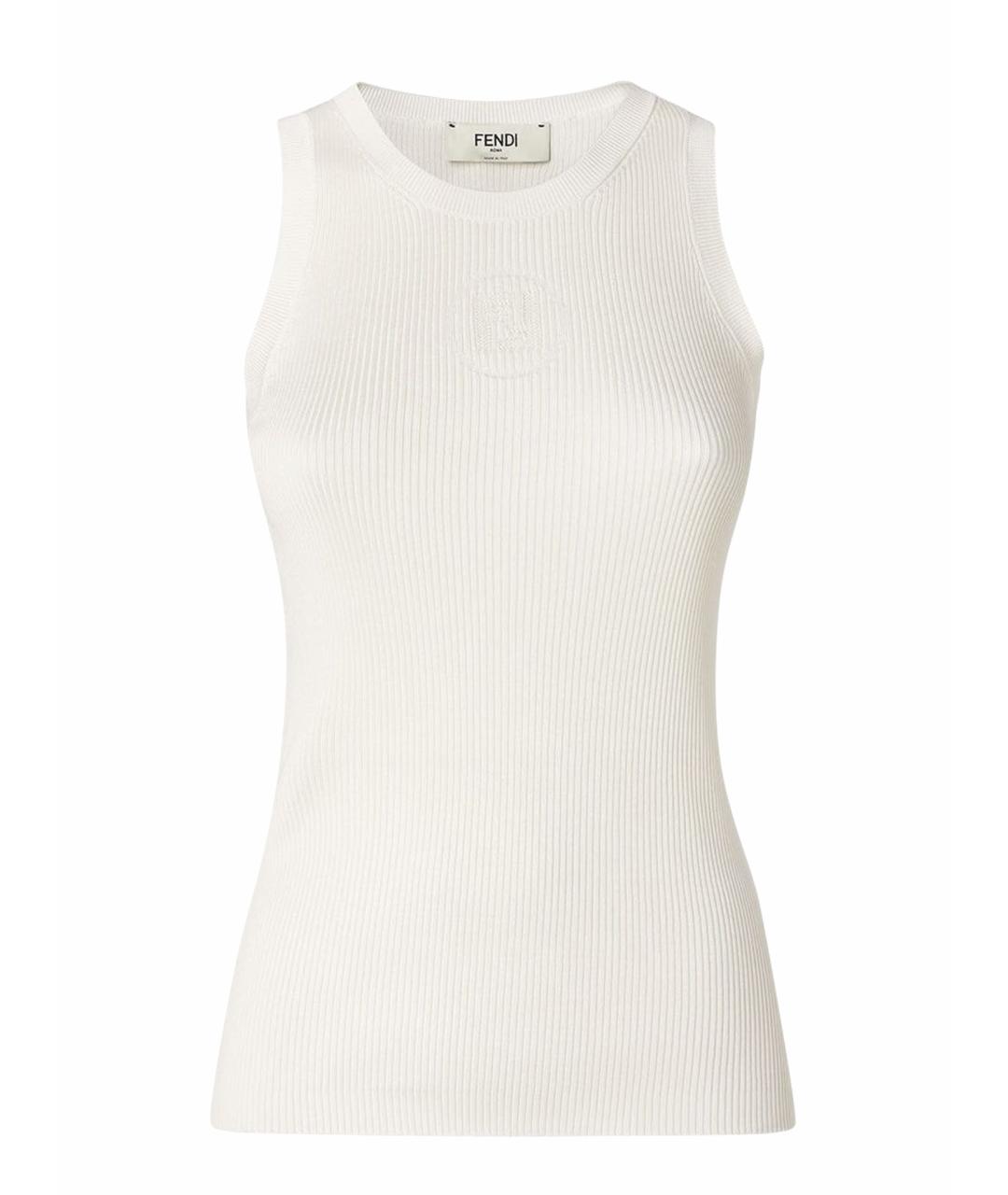 FENDI Белая майка, фото 1