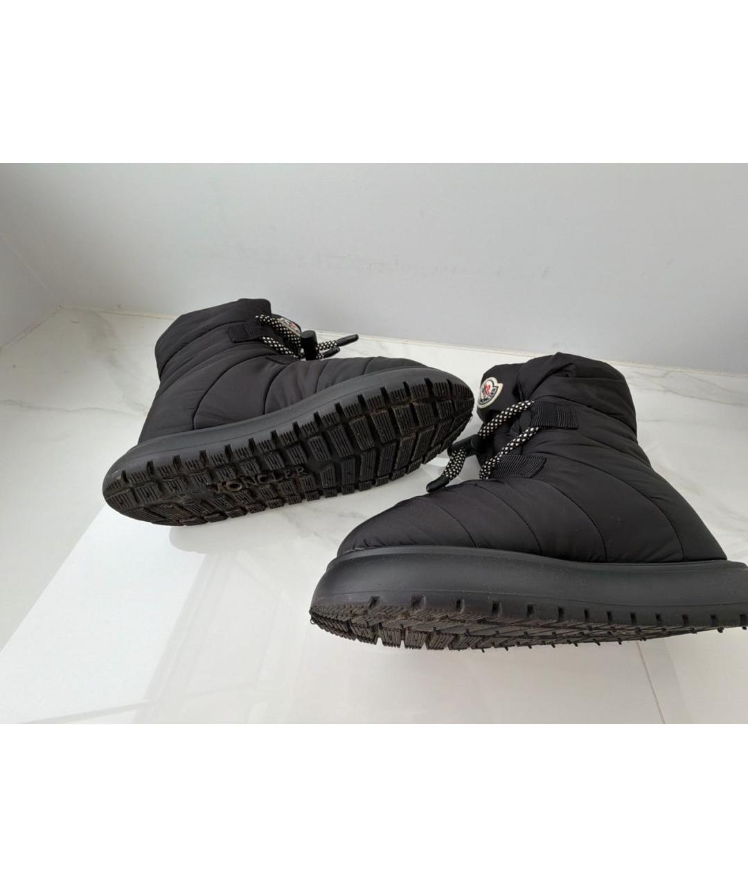 MONCLER Черные текстильные ботинки, фото 5