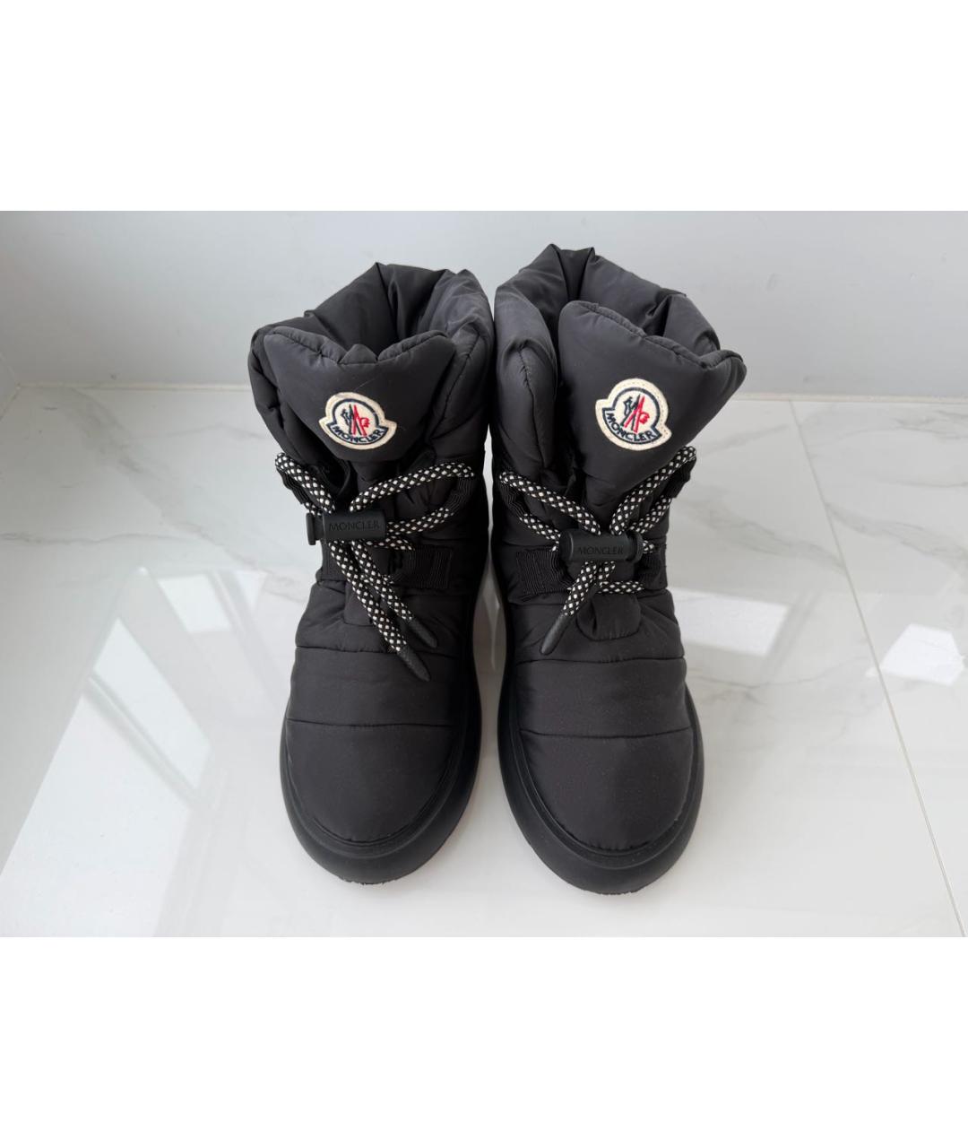 MONCLER Черные текстильные ботинки, фото 2