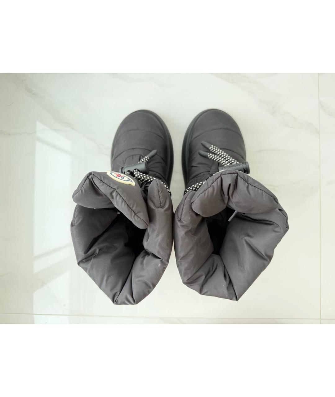 MONCLER Черные текстильные ботинки, фото 3