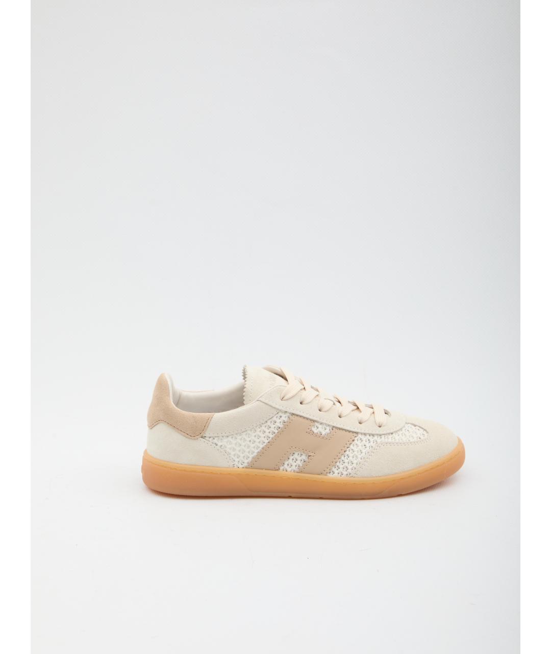 HOGAN Бежевые кожаные кеды, фото 6