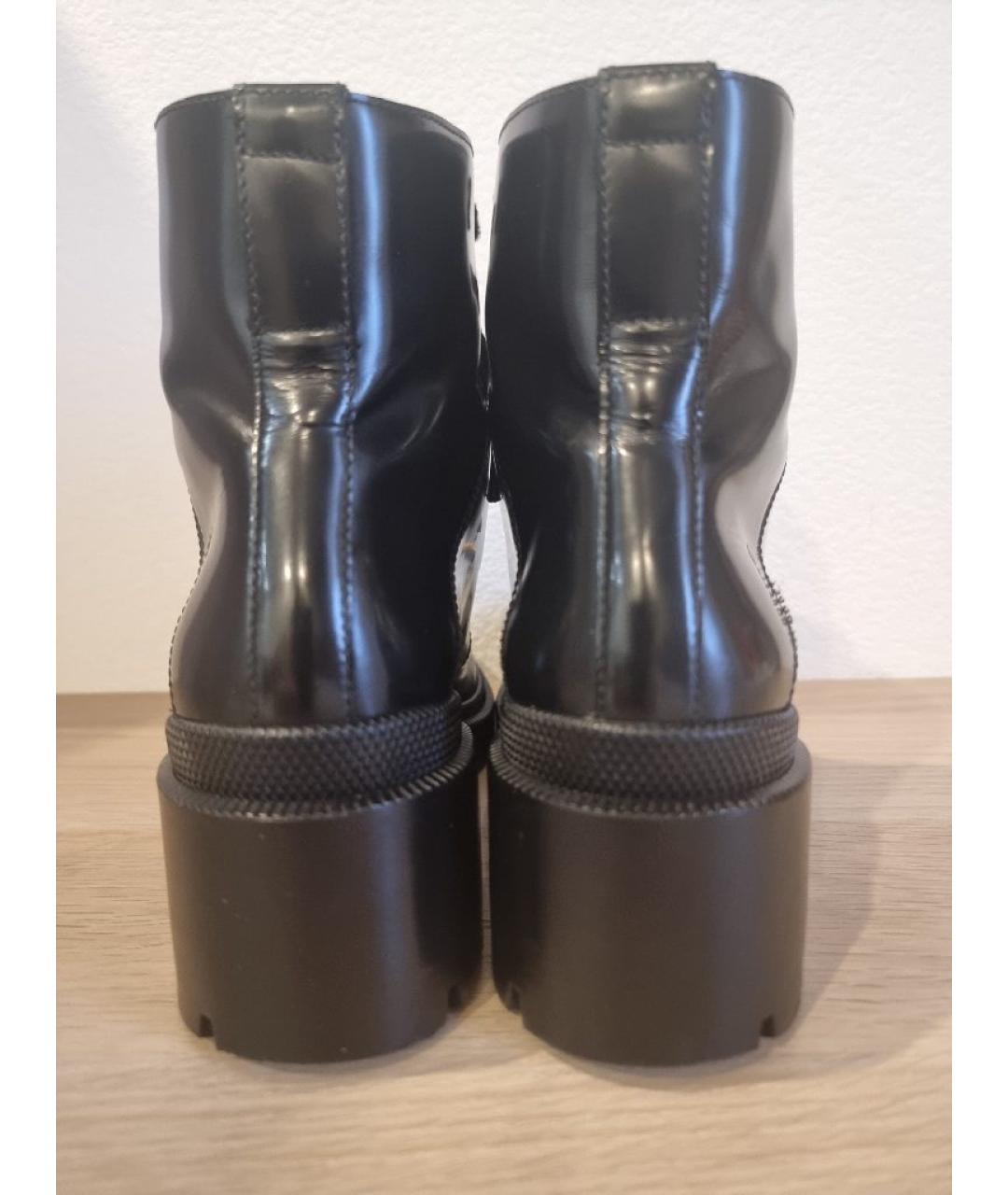 GUCCI Черные кожаные ботинки, фото 4