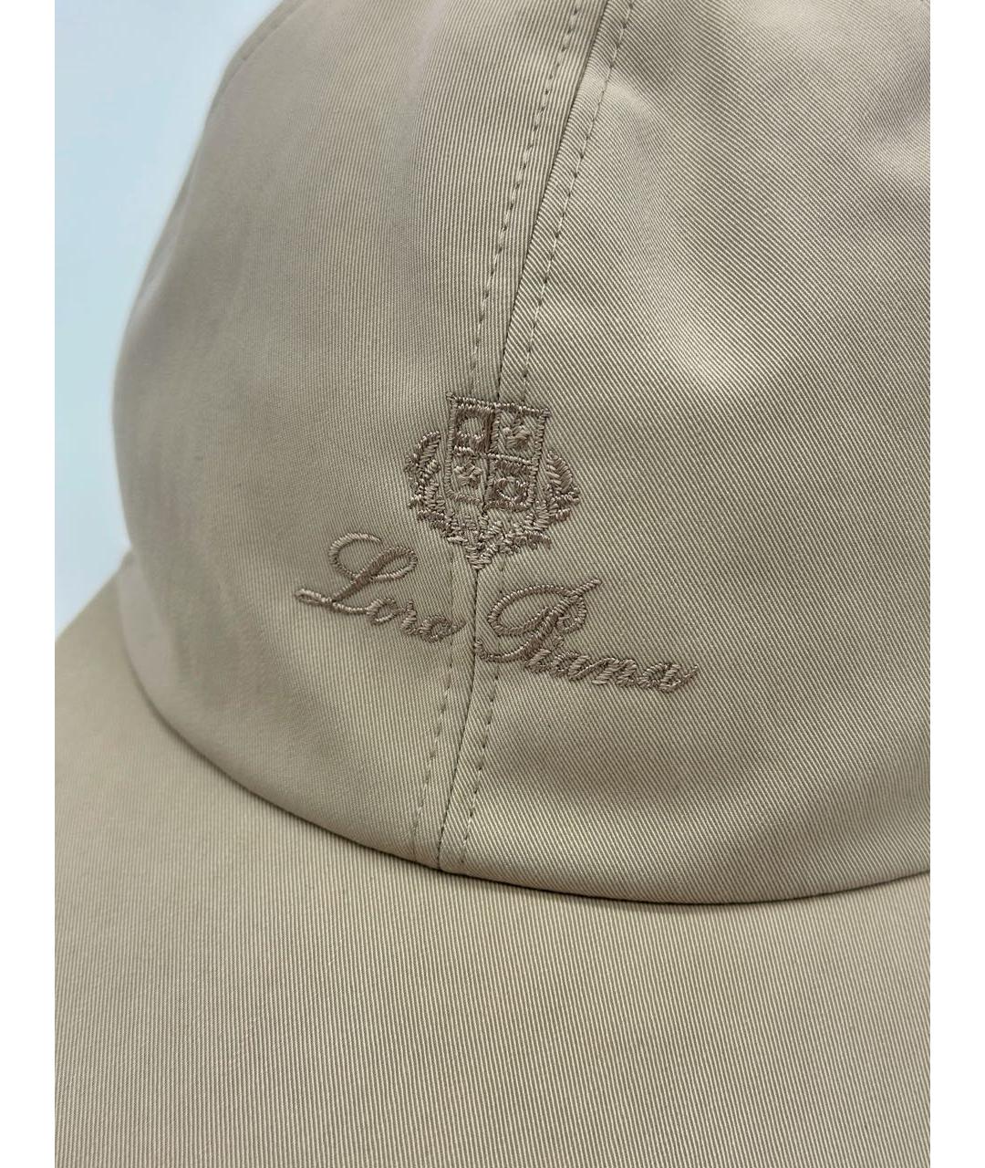 LORO PIANA Бежевая хлопковая кепка/бейсболка, фото 4