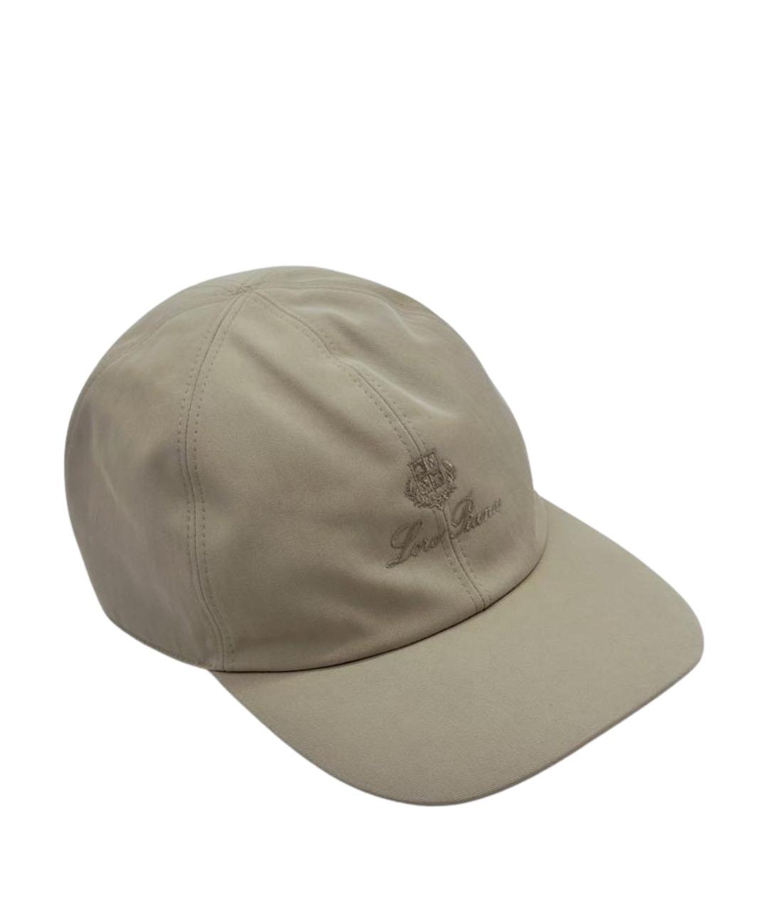 LORO PIANA Бежевая хлопковая кепка/бейсболка, фото 1
