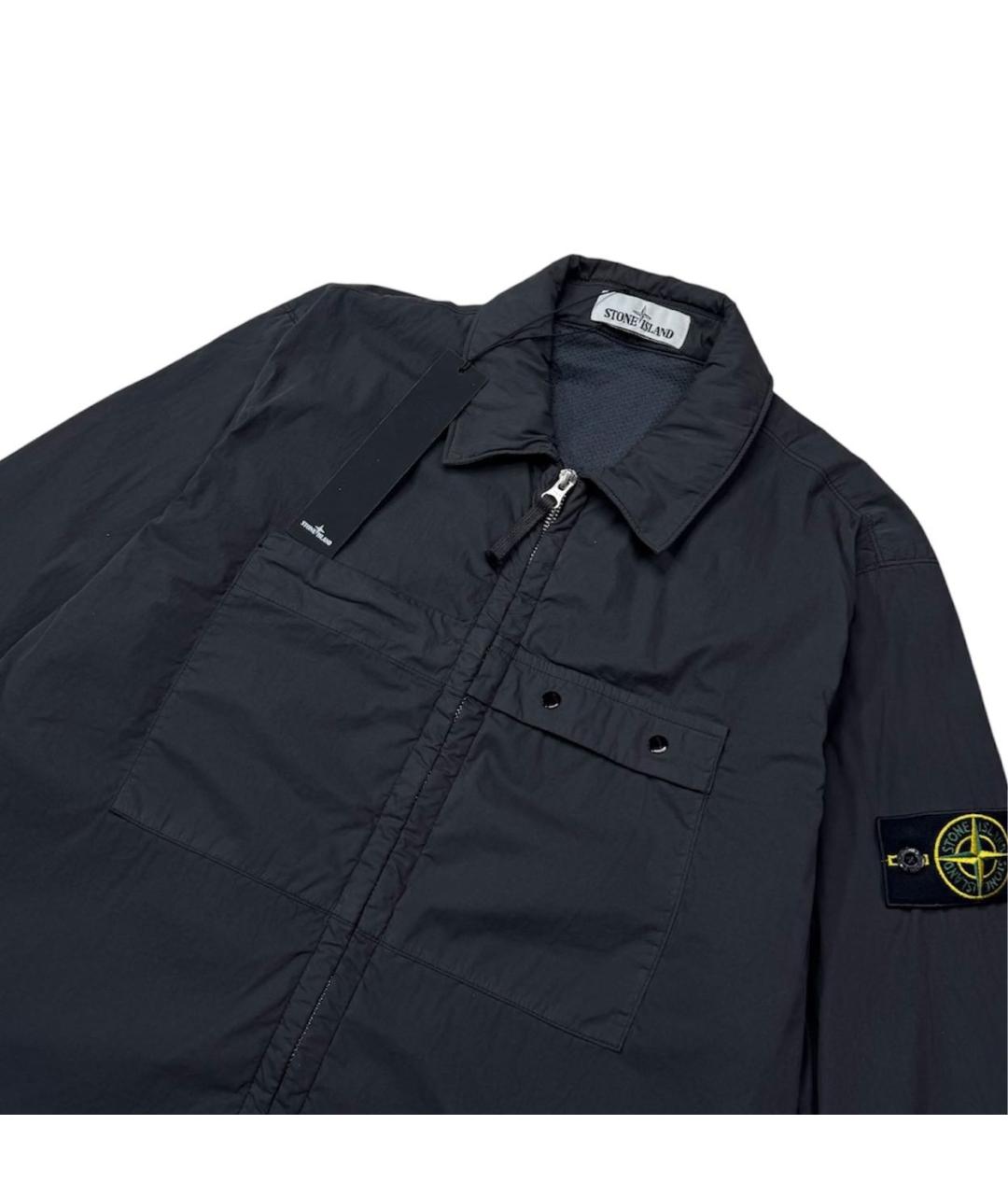 STONE ISLAND Черная полиамидовая куртка, фото 2
