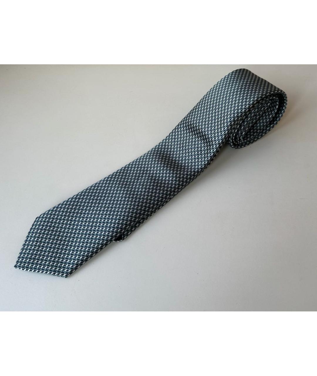 BRIONI Темно-синий шелковый галстук, фото 7