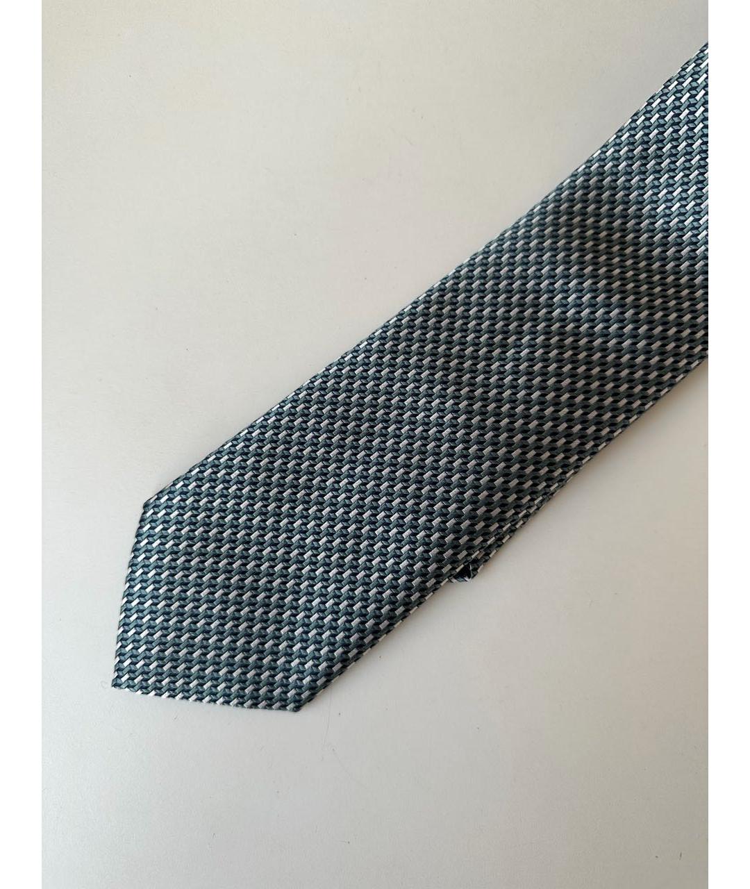 BRIONI Темно-синий шелковый галстук, фото 2