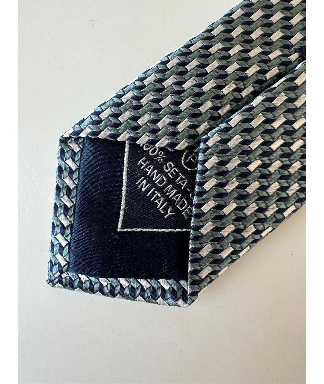 BRIONI Темно-синий шелковый галстук, фото 4