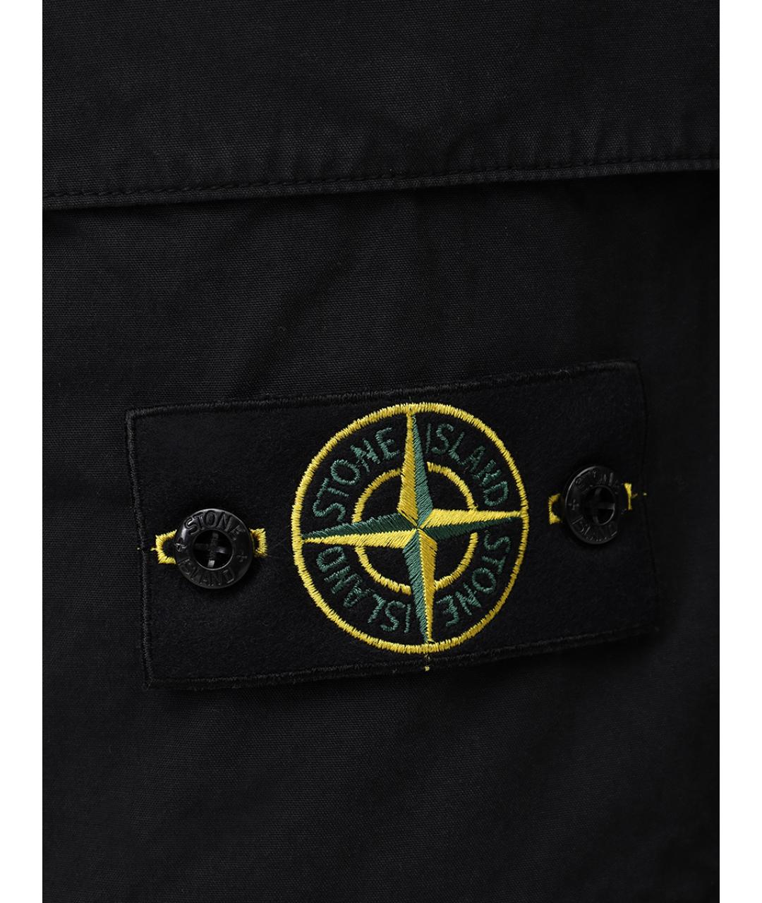 STONE ISLAND Черные хлопковые повседневные брюки, фото 6
