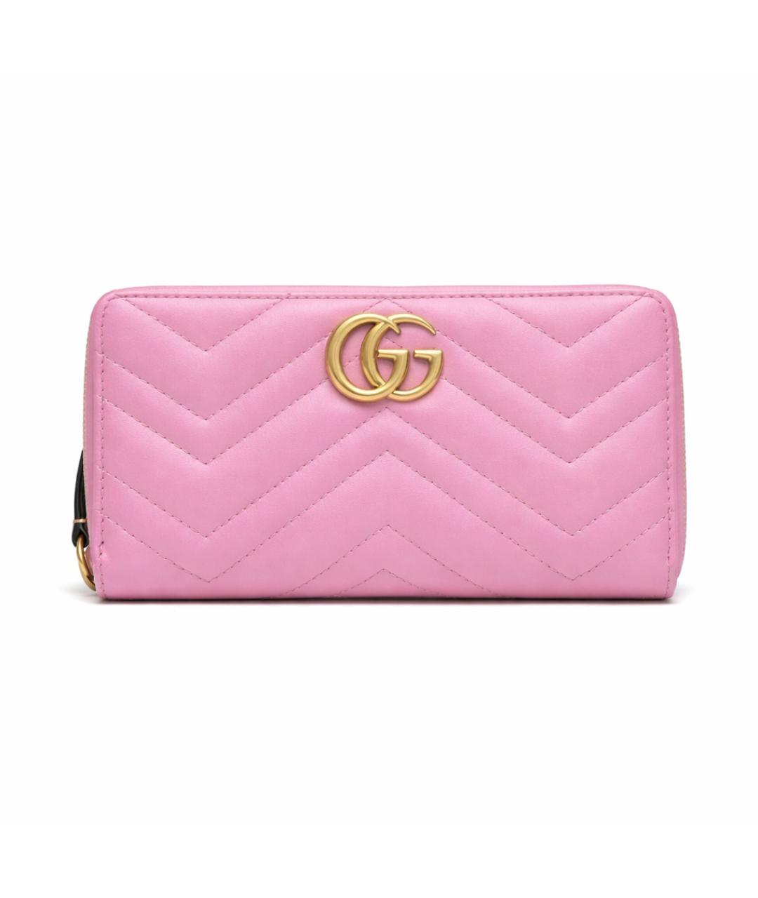 GUCCI Розовый кожаный кошелек, фото 3