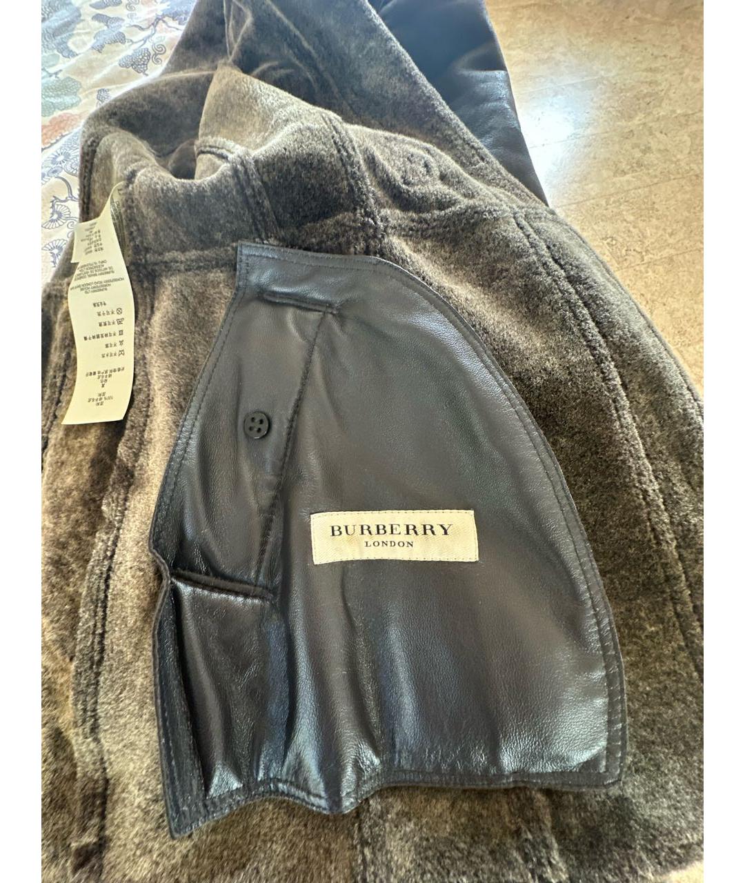 BURBERRY Коричневая замшевая дубленка, фото 8