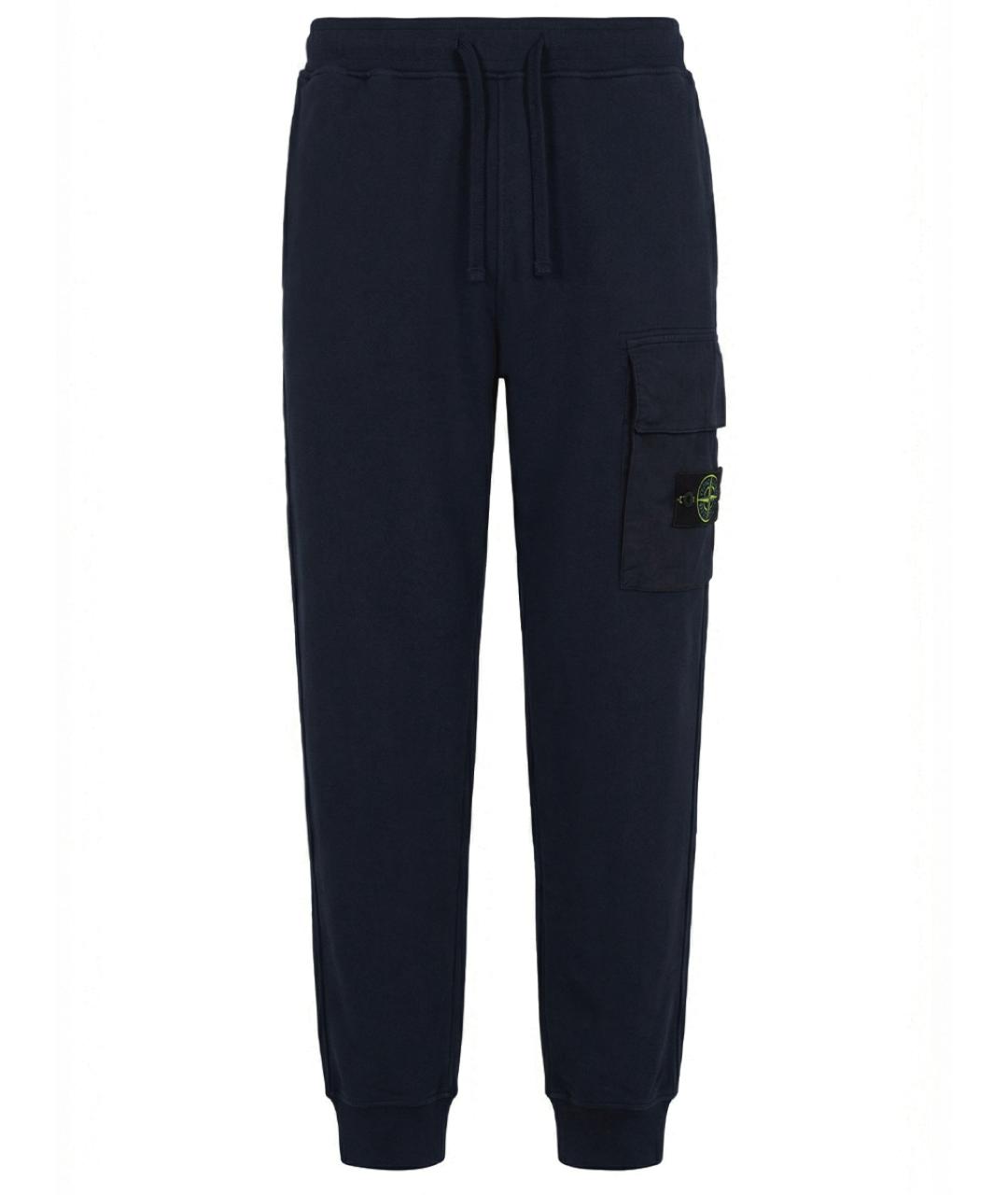 STONE ISLAND Синие хлопковые повседневные брюки, фото 1