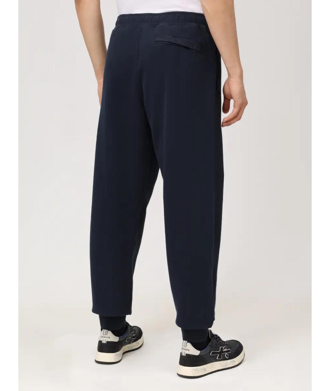 STONE ISLAND Синие хлопковые повседневные брюки, фото 3