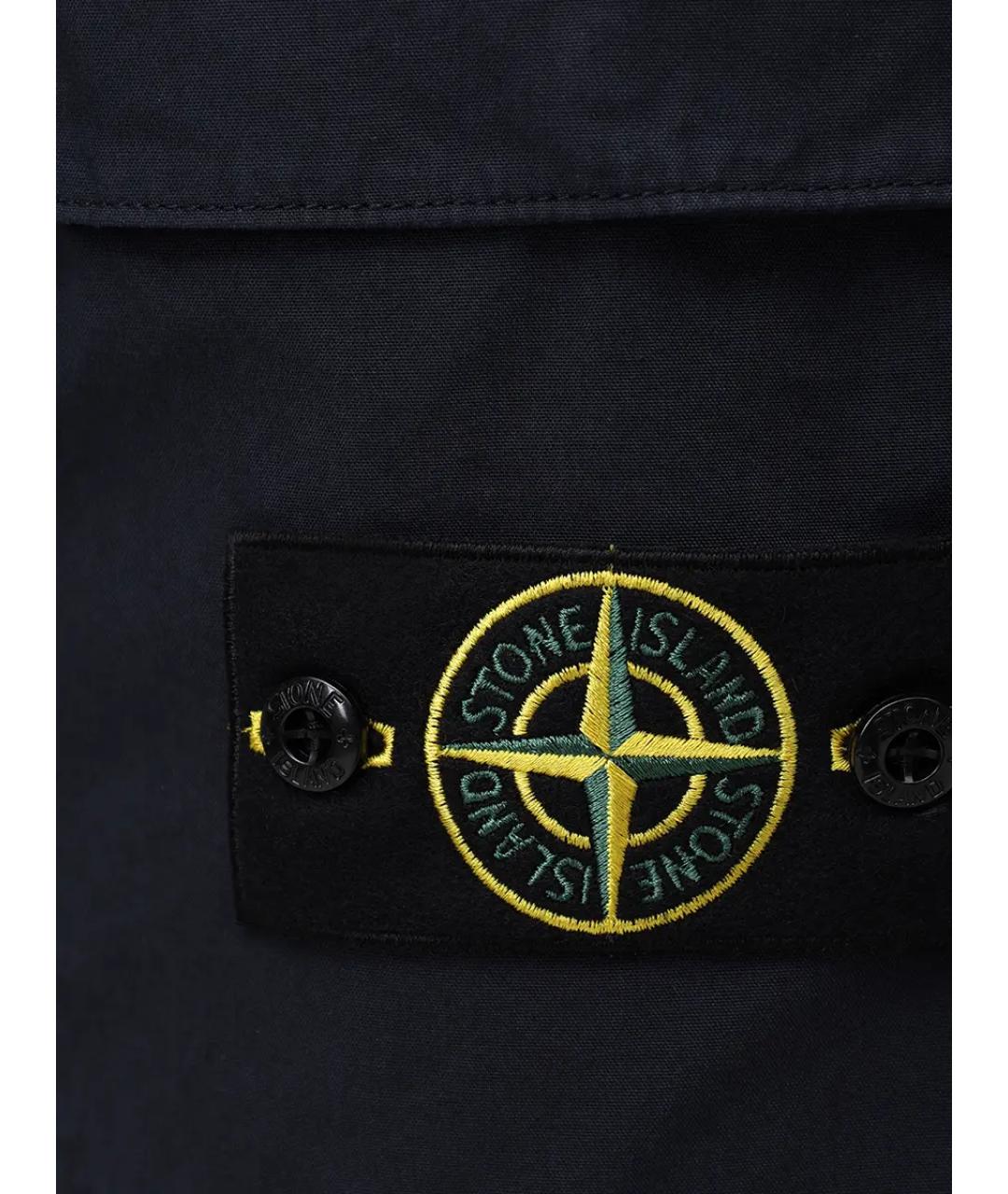 STONE ISLAND Синие хлопковые повседневные брюки, фото 6