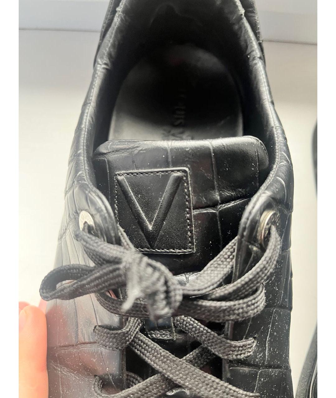 LOUIS VUITTON Черные кожаные низкие кроссовки / кеды, фото 6