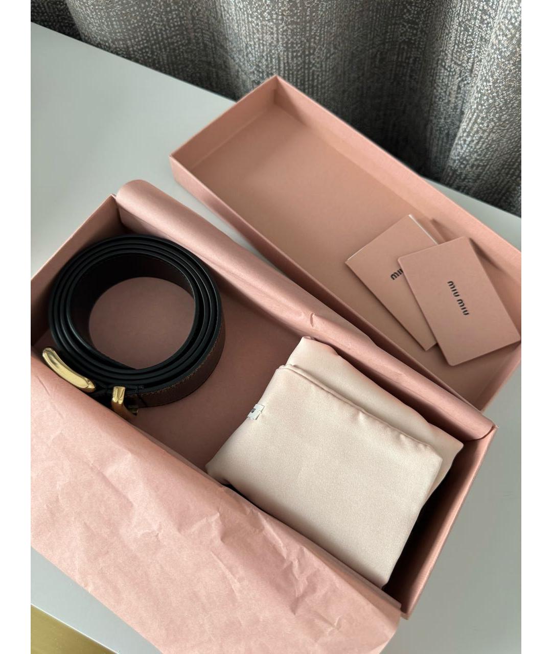 MIU MIU Черный кожаный ремень, фото 5