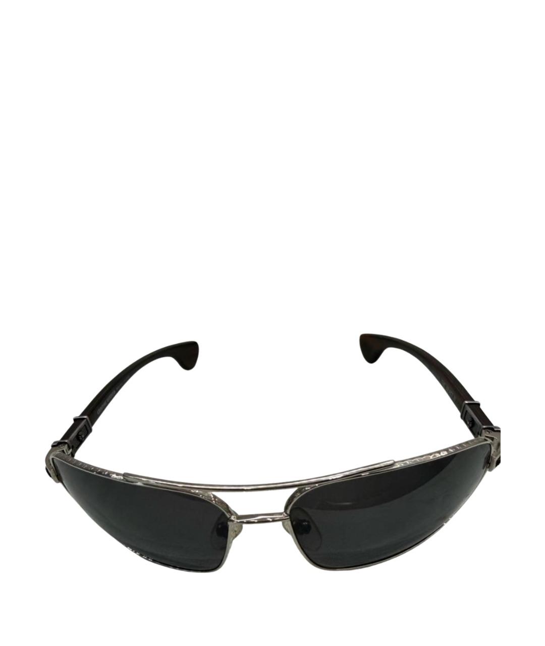CHROME HEARTS Серебряные металлические солнцезащитные очки, фото 1