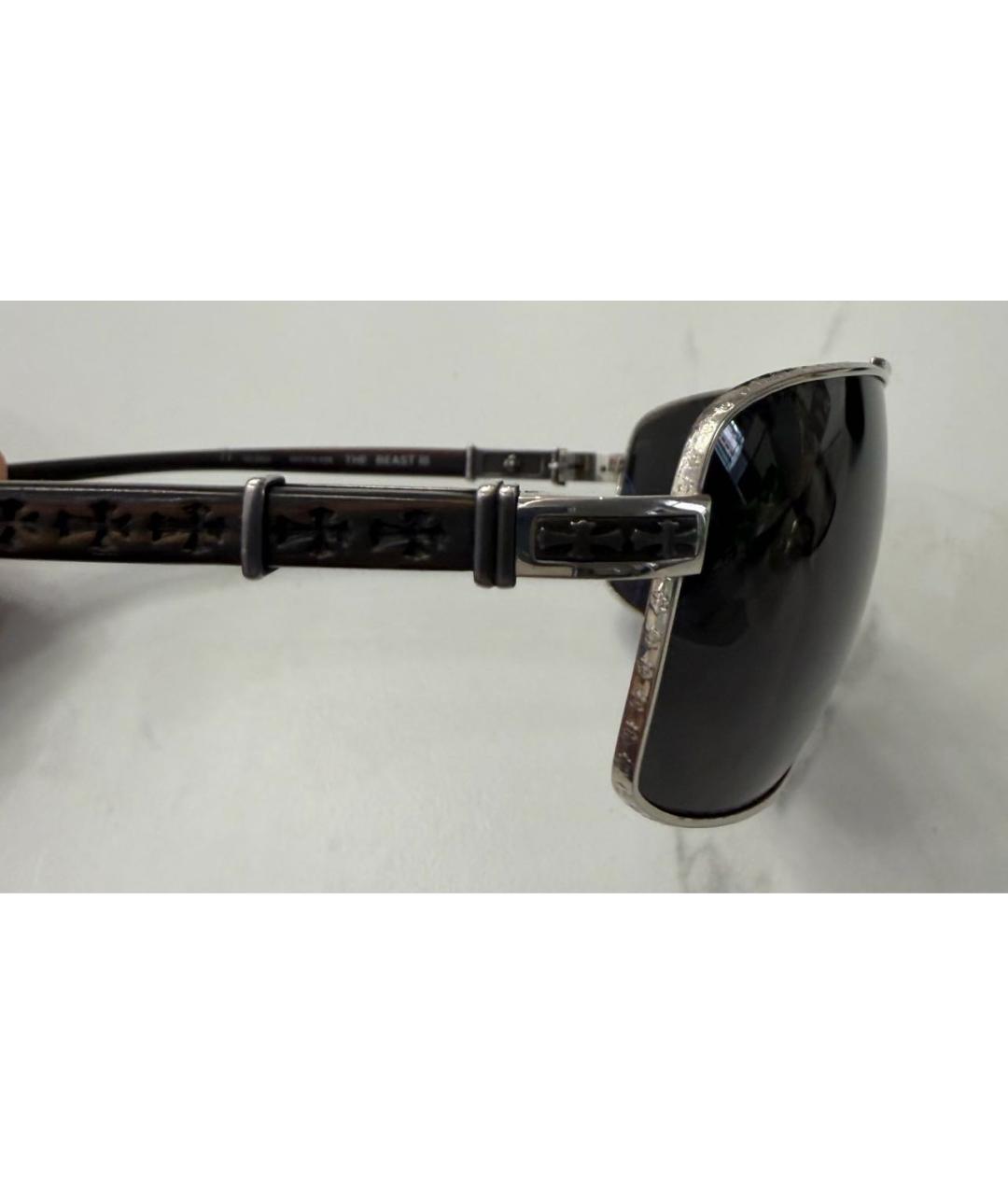 CHROME HEARTS Серебряные металлические солнцезащитные очки, фото 3