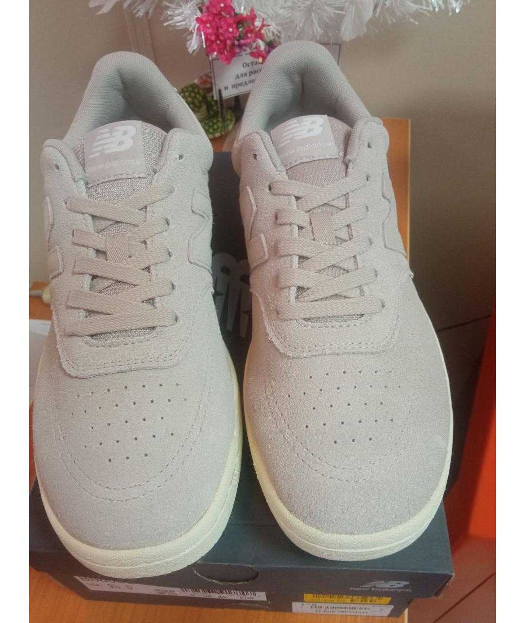 NEW BALANCE Серые замшевые низкие кроссовки / кеды, фото 3