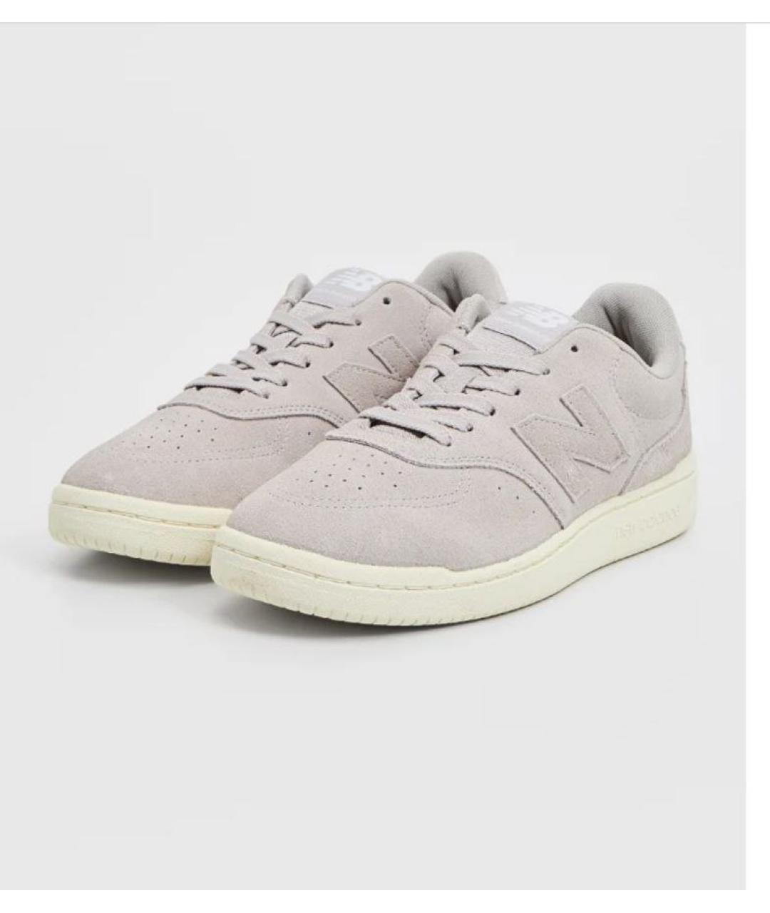 NEW BALANCE Серые замшевые низкие кроссовки / кеды, фото 2