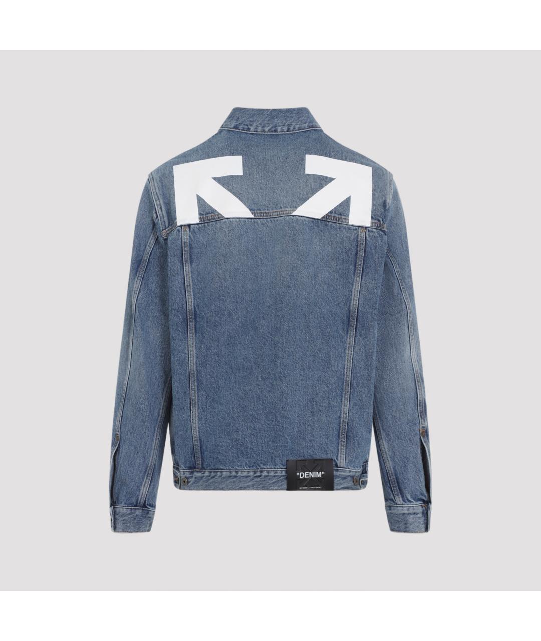 OFF-WHITE Синяя хлопковая куртка, фото 2