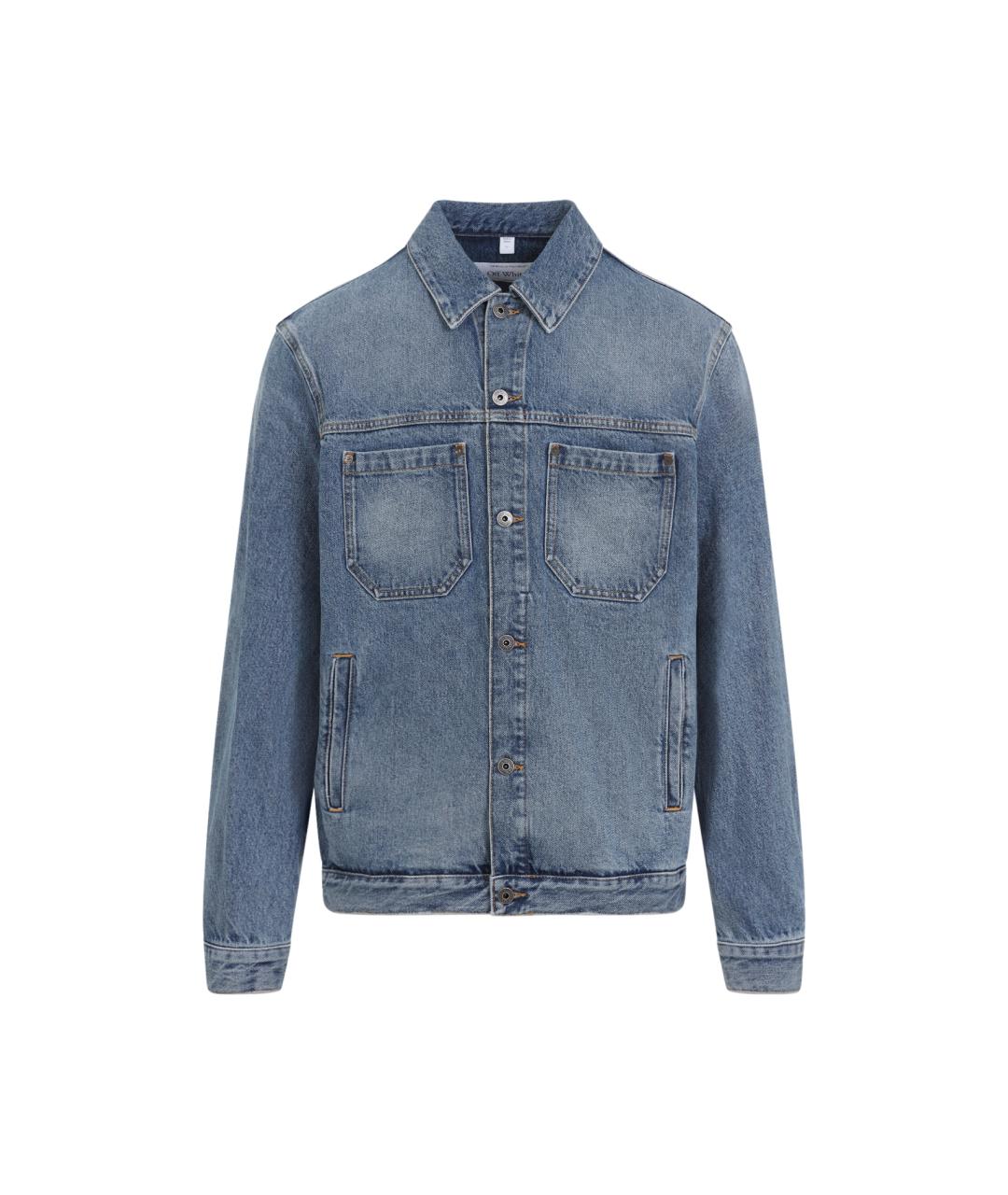 OFF-WHITE Синяя хлопковая куртка, фото 1