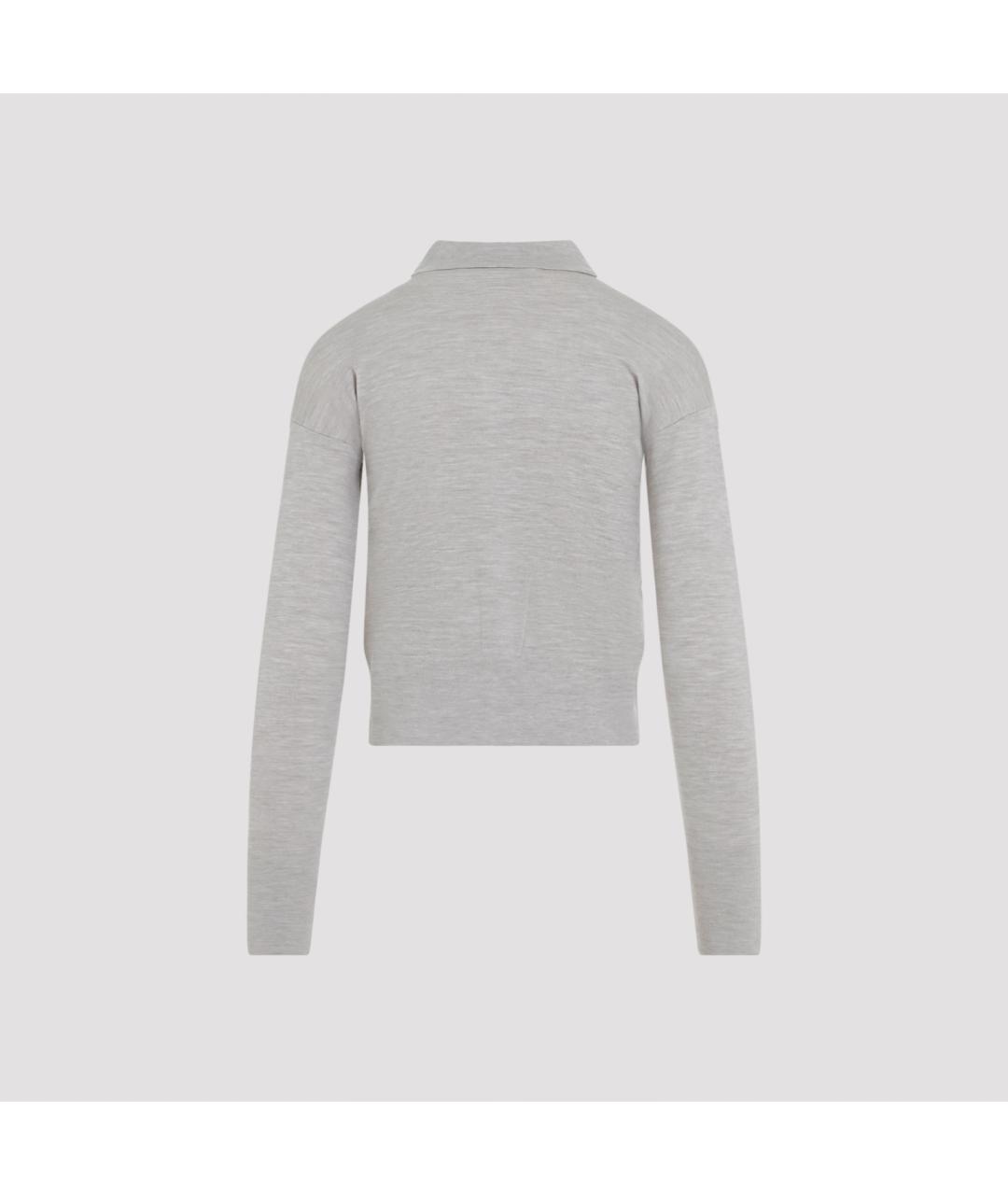 MAX MARA Серый шерстяной кардиган, фото 3