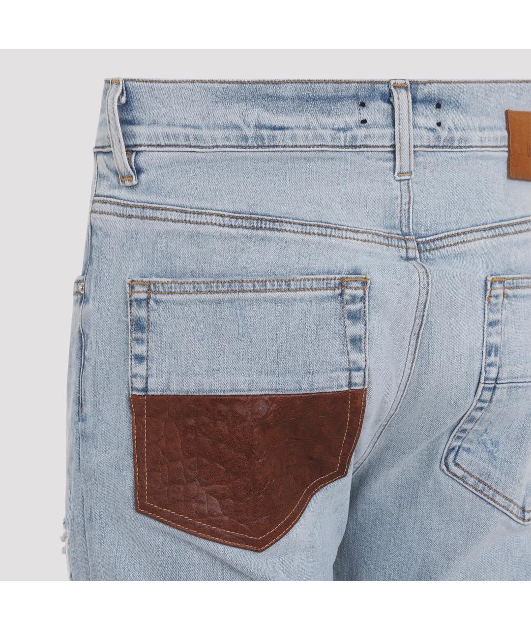 AMIRI Голубые хлопковые джинсы скинни, фото 4