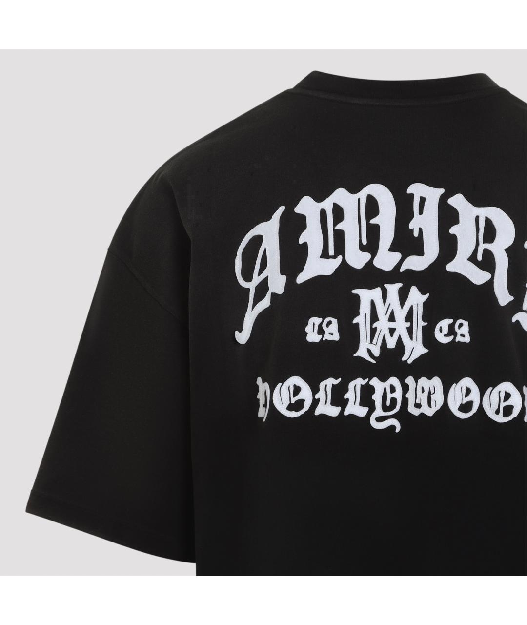AMIRI Черная хлопковая футболка, фото 3