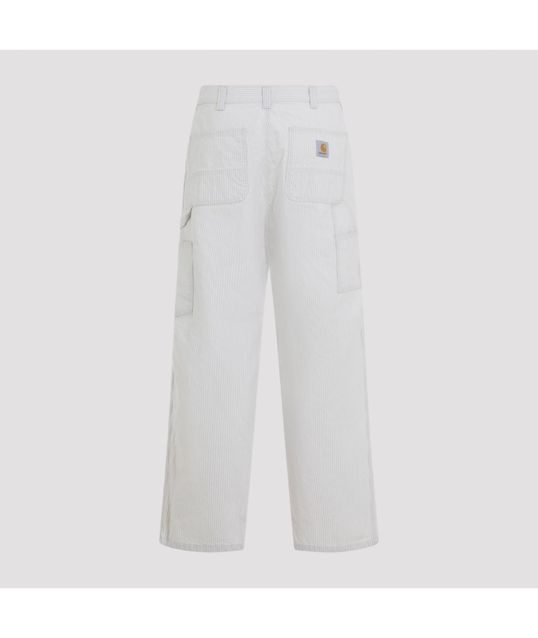 CARHARTT WIP Белые хлопковые повседневные брюки, фото 2