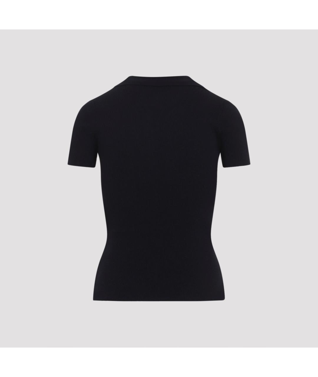 MAX MARA Темно-синяя шерстяная футболка, фото 3