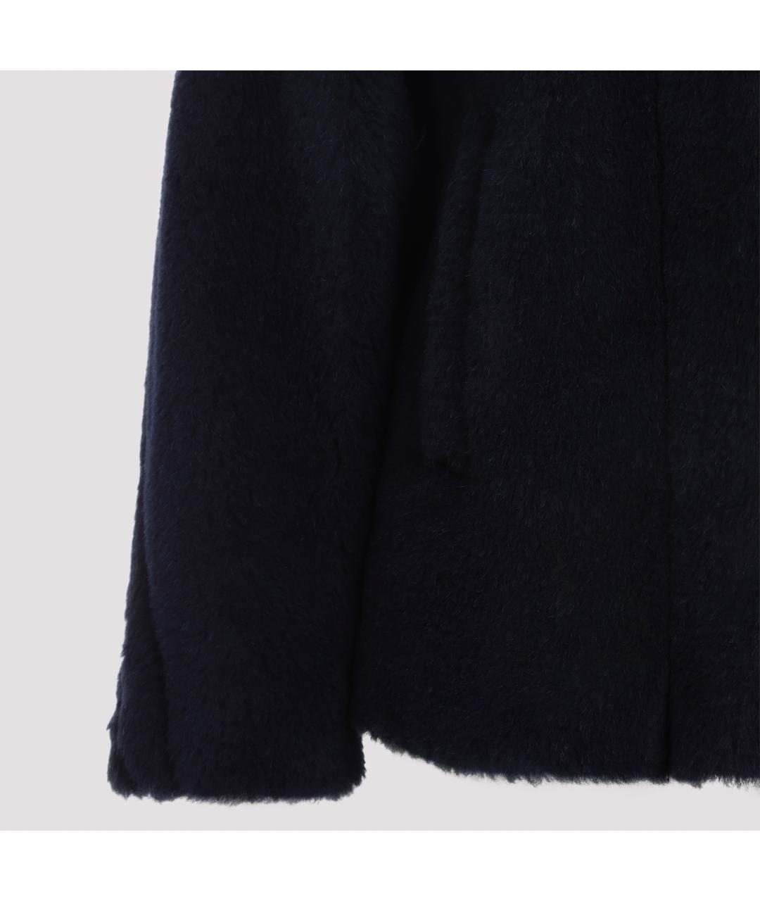 MAX MARA Темно-синее шерстяное пальто, фото 4