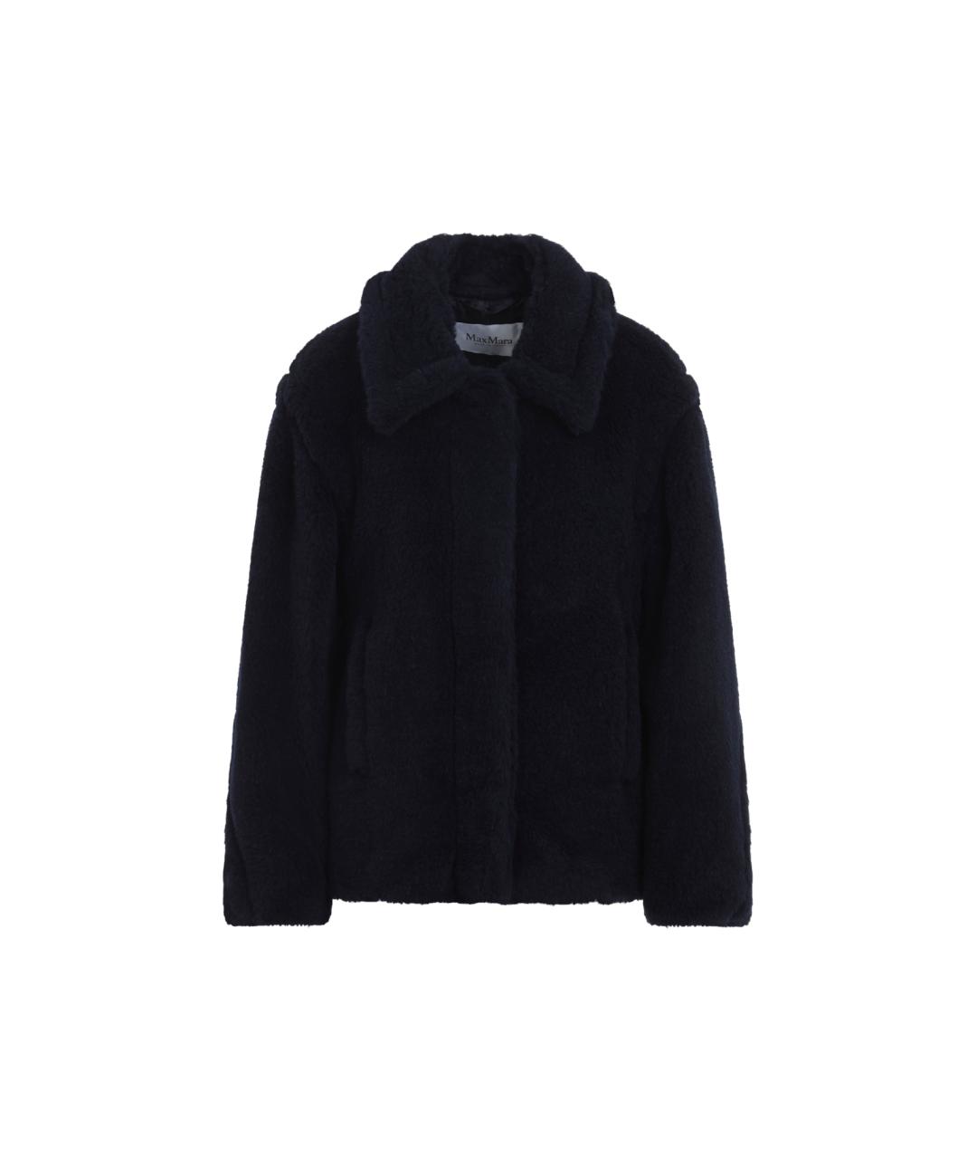 MAX MARA Темно-синее шерстяное пальто, фото 1