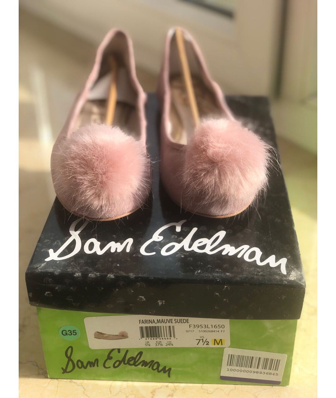 SAM EDELMAN Розовые замшевые балетки, фото 2