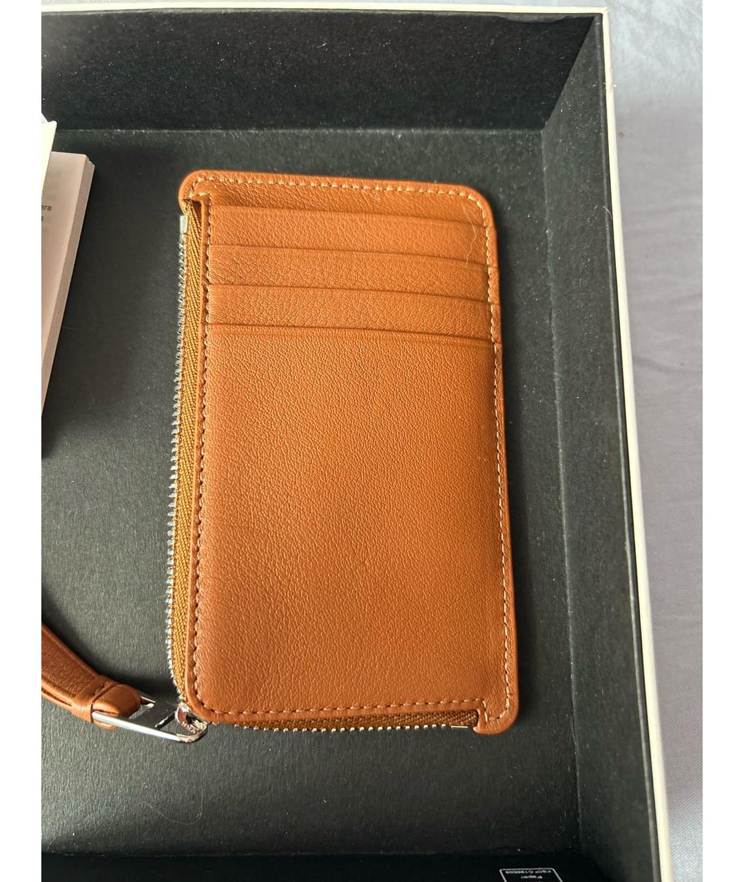 LOEWE Коричневый кожаный кардхолдер, фото 3