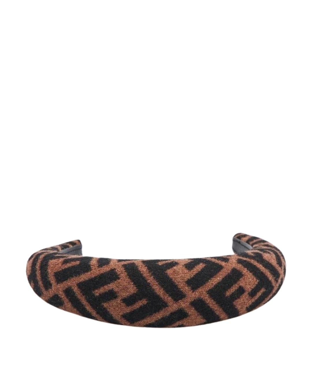 FENDI Коричневый ободок, фото 1