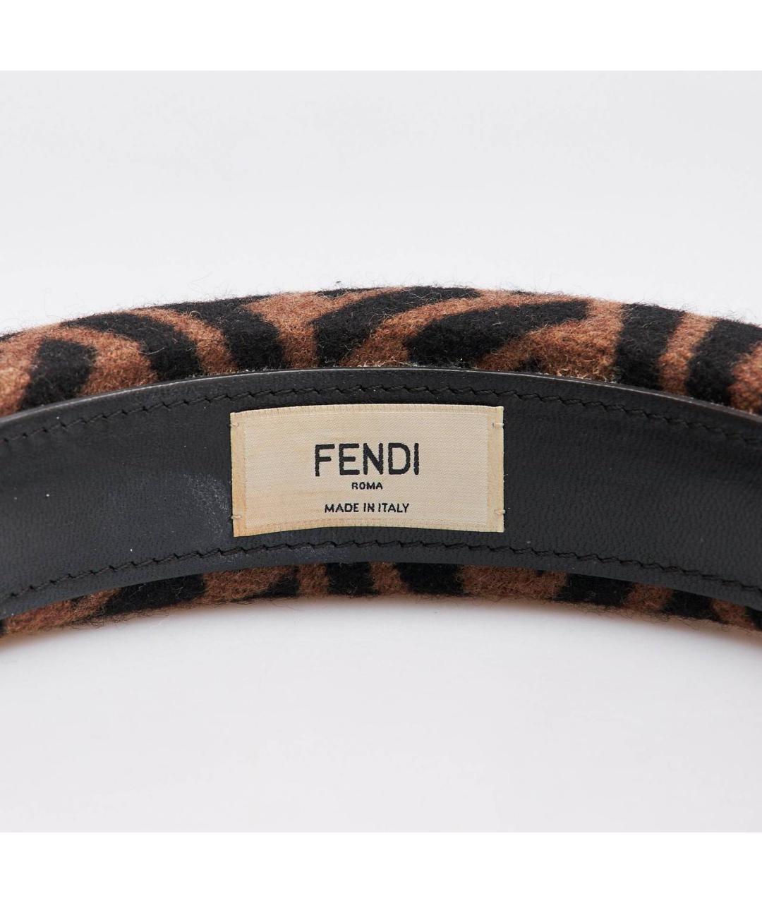 FENDI Коричневый ободок, фото 3