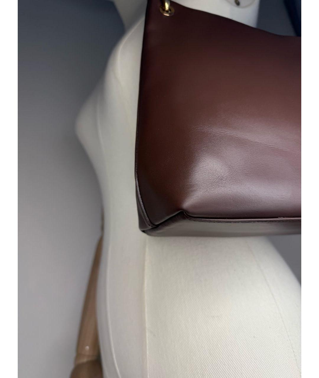 GUCCI Коричневая кожаная сумка с короткими ручками, фото 6