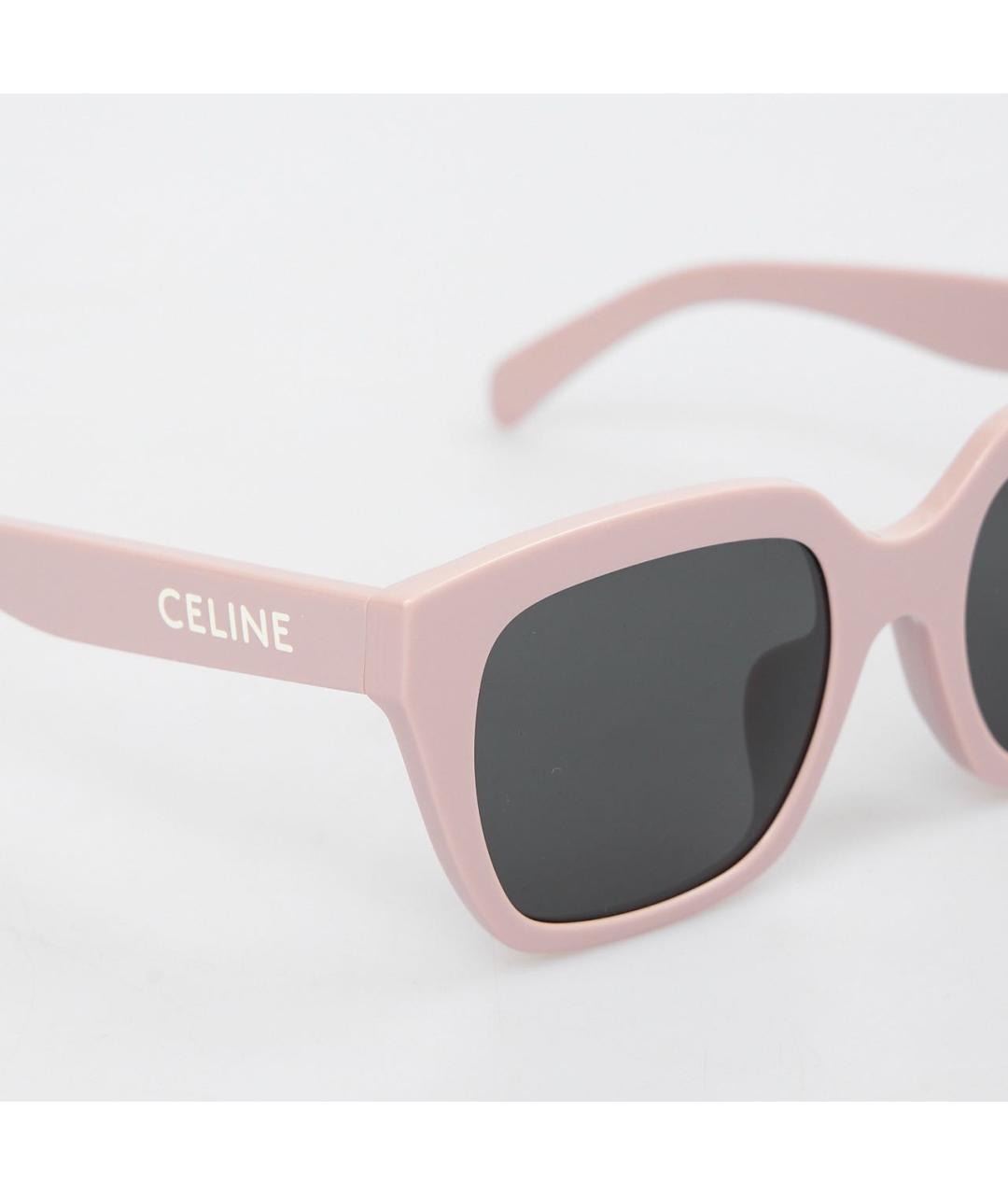 CELINE Розовые пластиковые солнцезащитные очки, фото 3