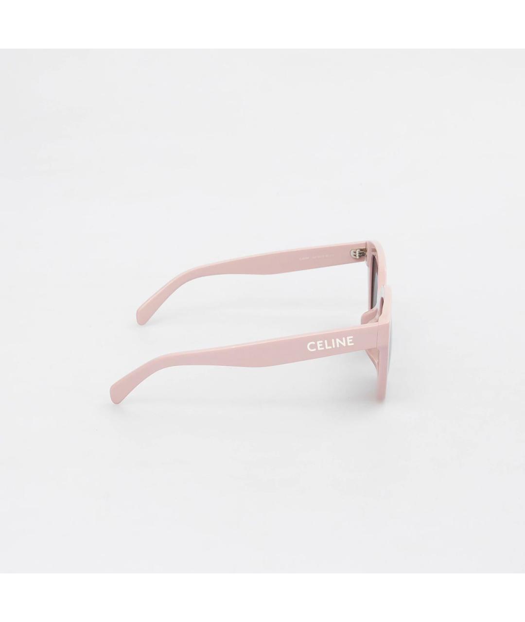 CELINE Розовые пластиковые солнцезащитные очки, фото 5
