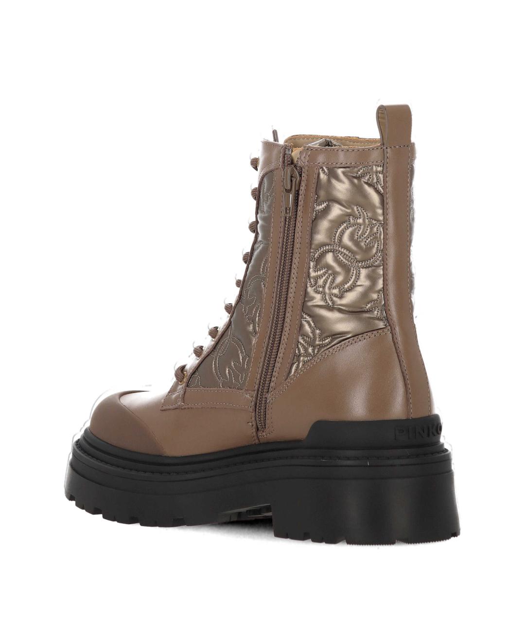 PINKO Коричневые кожаные ботинки, фото 3