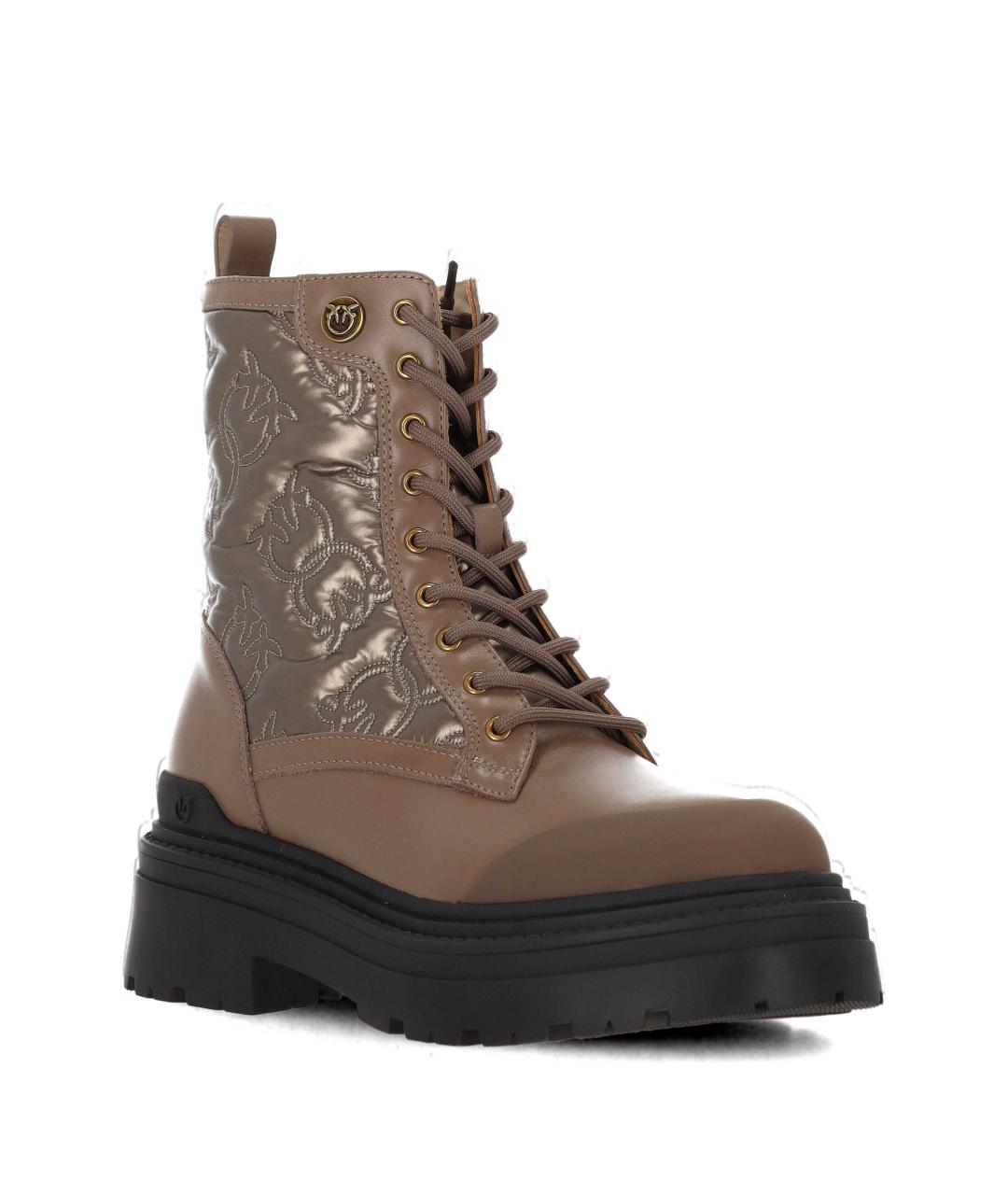 PINKO Коричневые кожаные ботинки, фото 2