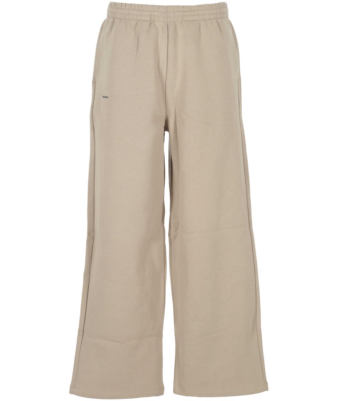 THE PANGAIA Бежевые хлопковые прямые брюки, фото 1