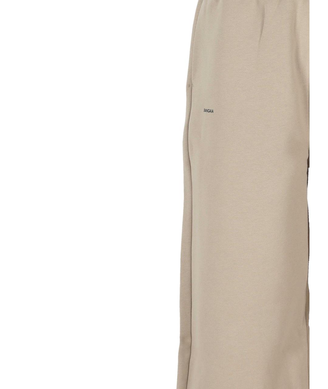THE PANGAIA Бежевые хлопковые прямые брюки, фото 2
